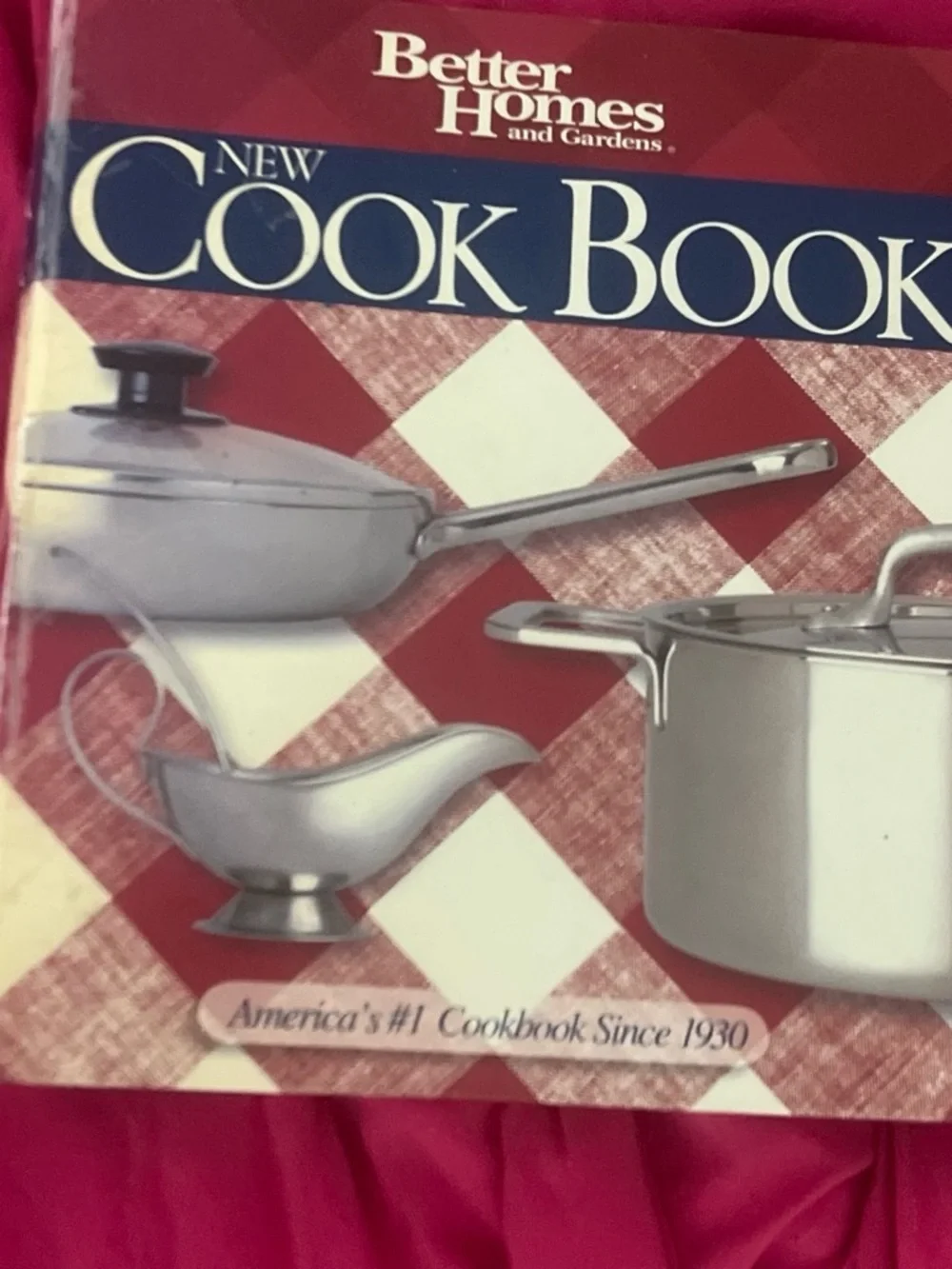 Better Homes And Gardens Cookbook with Red Plaid Cover